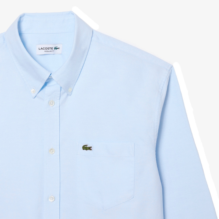 CAMISA OXFORD REGULAR FIT DE ALGODÓN HOMBRE LACOSTE