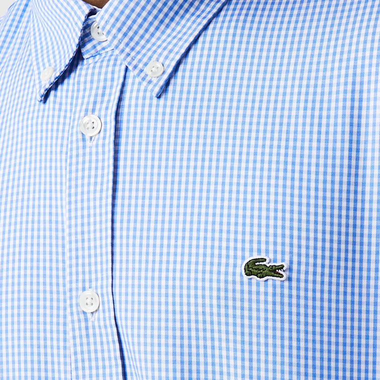 CAMISA EN ALGODÓN PREMIUM DE CUADROS HOMBRE LACOSTE