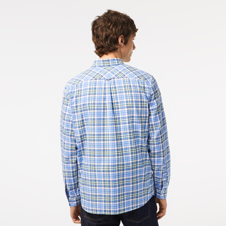 CAMISA EN ALGODÓN ECOLÓGICO DE CUADROS HOMBRE LACOSTE