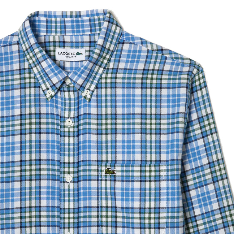 CAMISA EN ALGODÓN ECOLÓGICO DE CUADROS HOMBRE LACOSTE