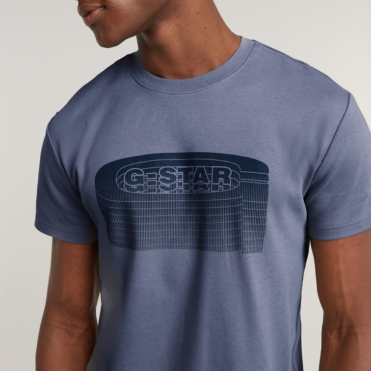 CAMISETA HOMBRE G-STAR STACKED OLD SKOOL LOGO