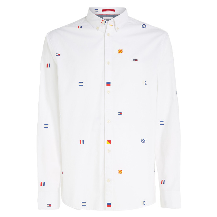 CAMISA DE CORTE CLÁSICO CON LOGOS HOMBRE TOMMY JEANS