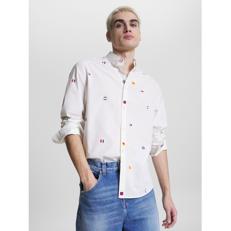 CAMISA DE CORTE CLÁSICO CON LOGOS HOMBRE TOMMY JEANS