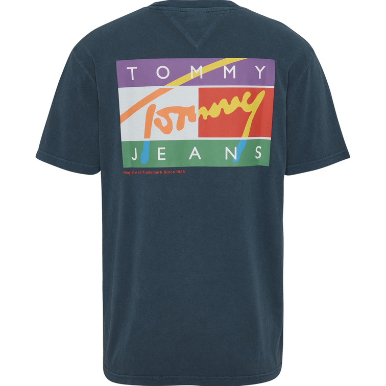 CAMISETA CLÁSICA CON LOGO FIRMA MULTICOLOR HOMBRE TOMMY JEANS