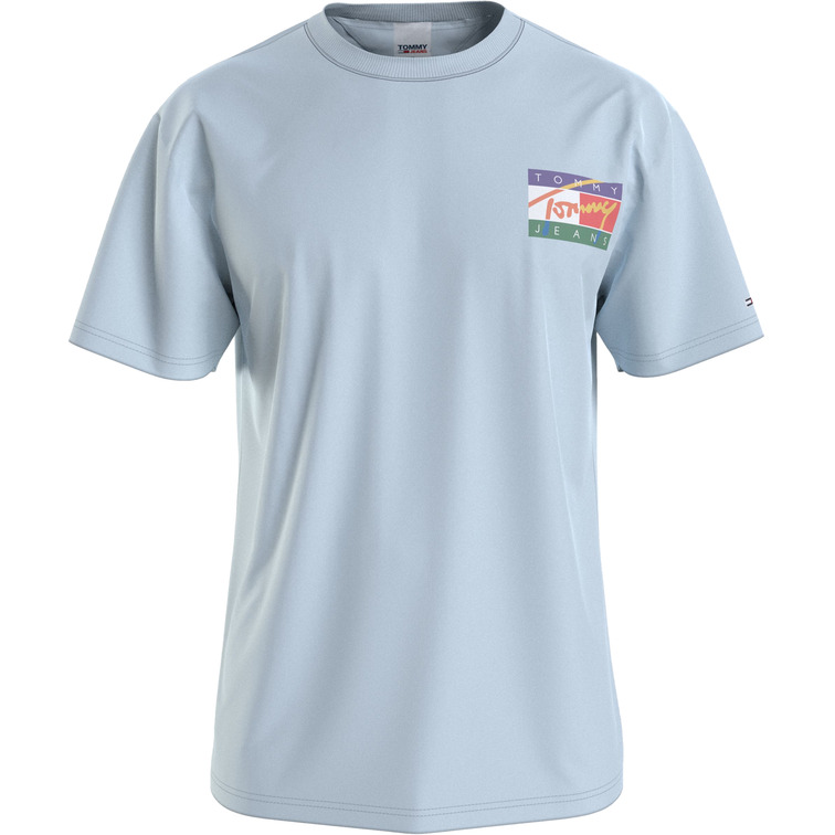 CAMISETA CLÁSICA CON LOGO FIRMA MULTICOLOR HOMBRE TOMMY JEANS