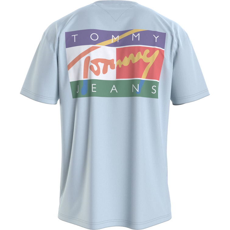 CAMISETA CLÁSICA CON LOGO FIRMA MULTICOLOR HOMBRE TOMMY JEANS