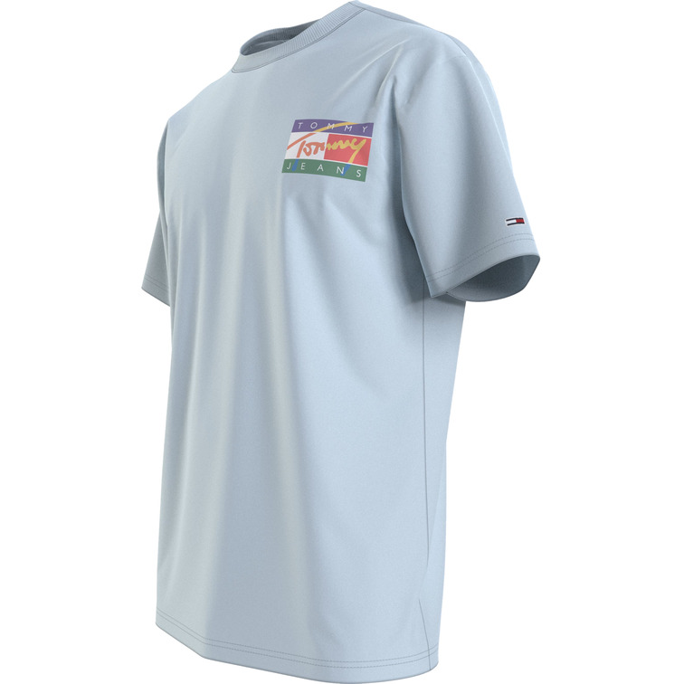 CAMISETA CLÁSICA CON LOGO FIRMA MULTICOLOR HOMBRE TOMMY JEANS