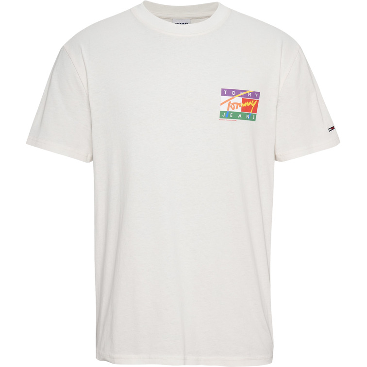 CAMISETA CLÁSICA CON LOGO FIRMA MULTICOLOR HOMBRE TOMMY JEANS