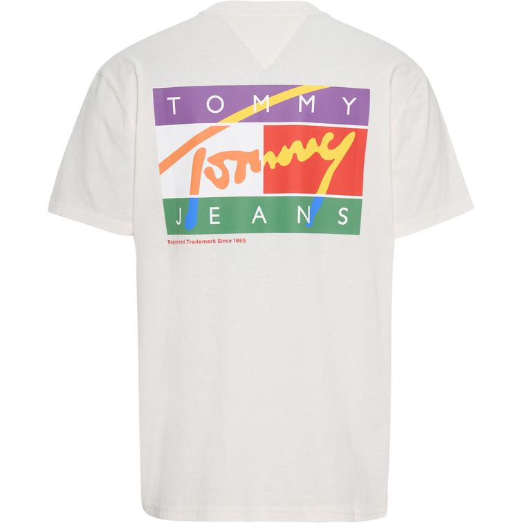 CAMISETA CLÁSICA CON LOGO FIRMA MULTICOLOR HOMBRE TOMMY JEANS