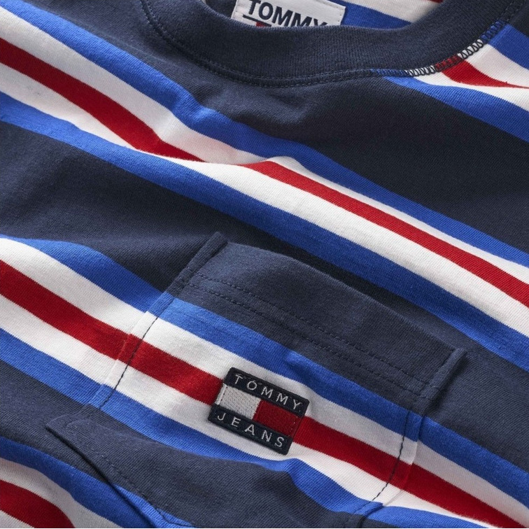 CAMISETA HOMBRE  TH TJM REG FLAG STRIPE TEE