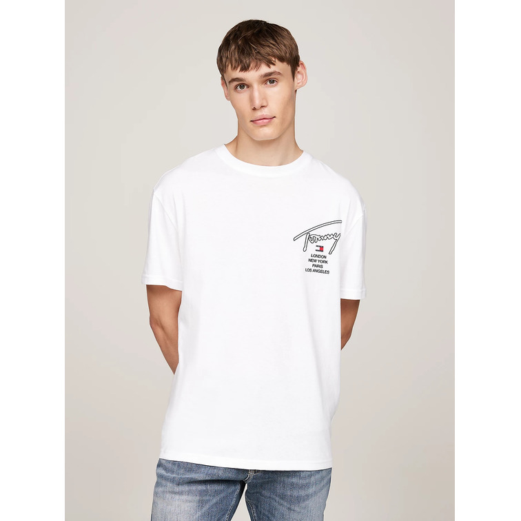 CAMISETA HOMBRE TOMMY JEANS LOGO FIRMA ESPALDA