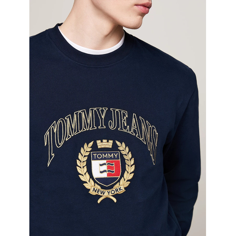 SUDADERA CUELLO REDONDO HOMBRE TOMMY JEANS LOGO BORDADO