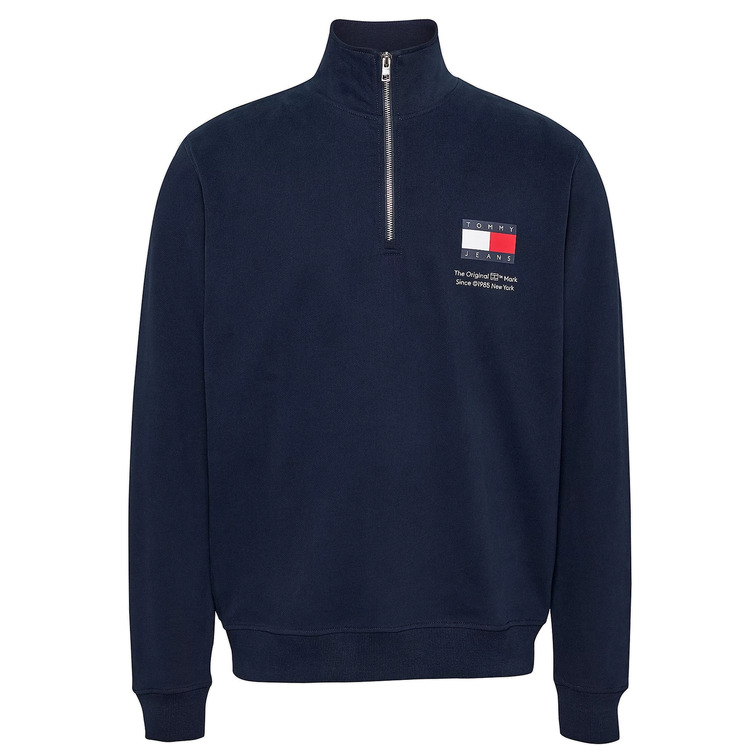 SUDADERA DE MEDIA CREMALLERA CON LOGO HOMBRE TOMMY JEANS