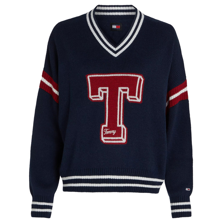 JERSEY OVERSIZE CON INICIAL UNIVERSITARIA MUJER TOMMY JEANS