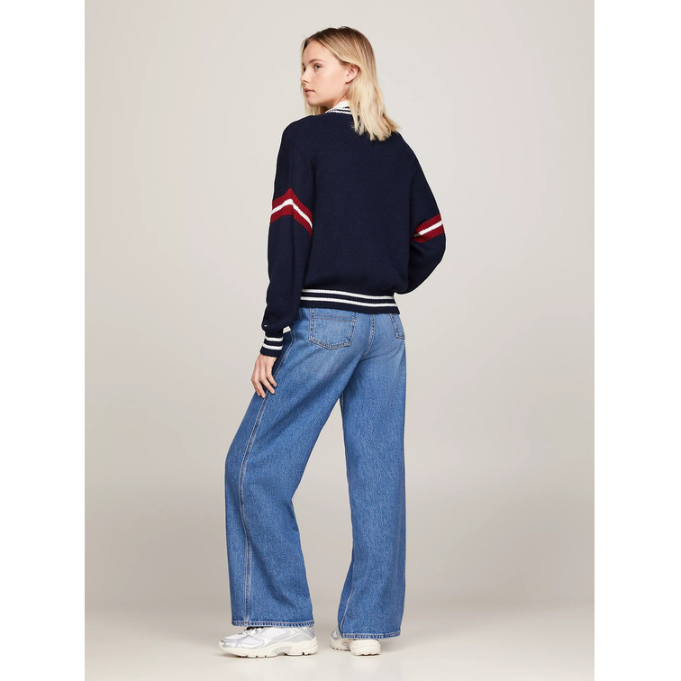 JERSEY OVERSIZE CON INICIAL UNIVERSITARIA MUJER TOMMY JEANS