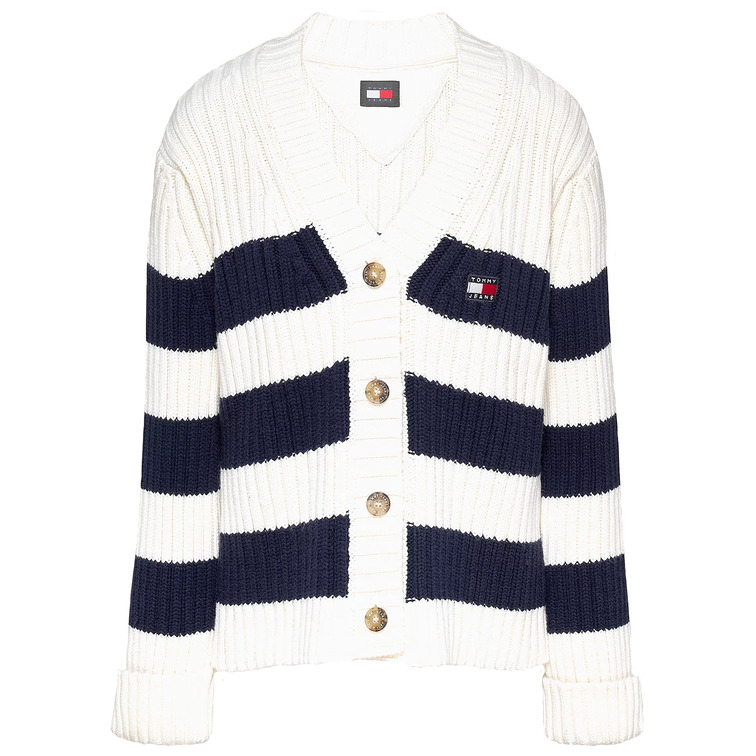 CÁRDIGAN OVERSIZE DE MEZCLA DE LANA CON LOGO MUJER TOMMY JEANS