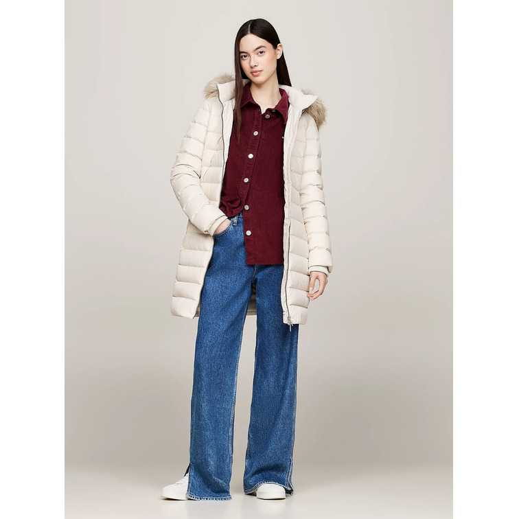 ABRIGO ACOLCHADO MUJER TOMMY JEANS CON CAPUCHA DESMONTABLE