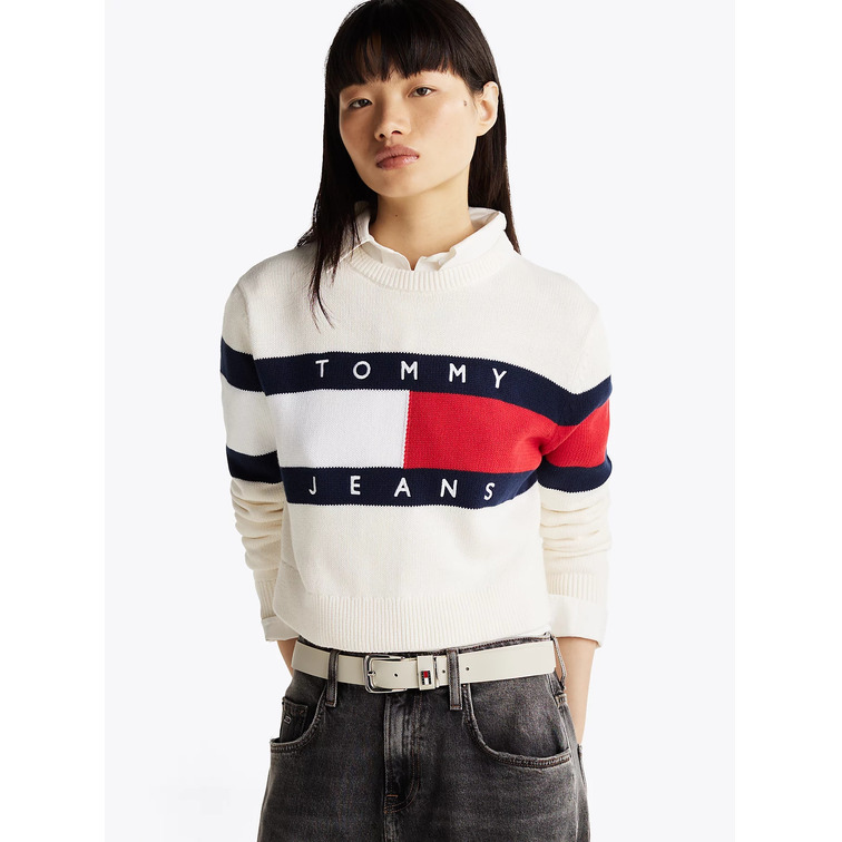 JERSEY COLORBLOCK MUJER TOMMY JEANS FIT HOLGADO