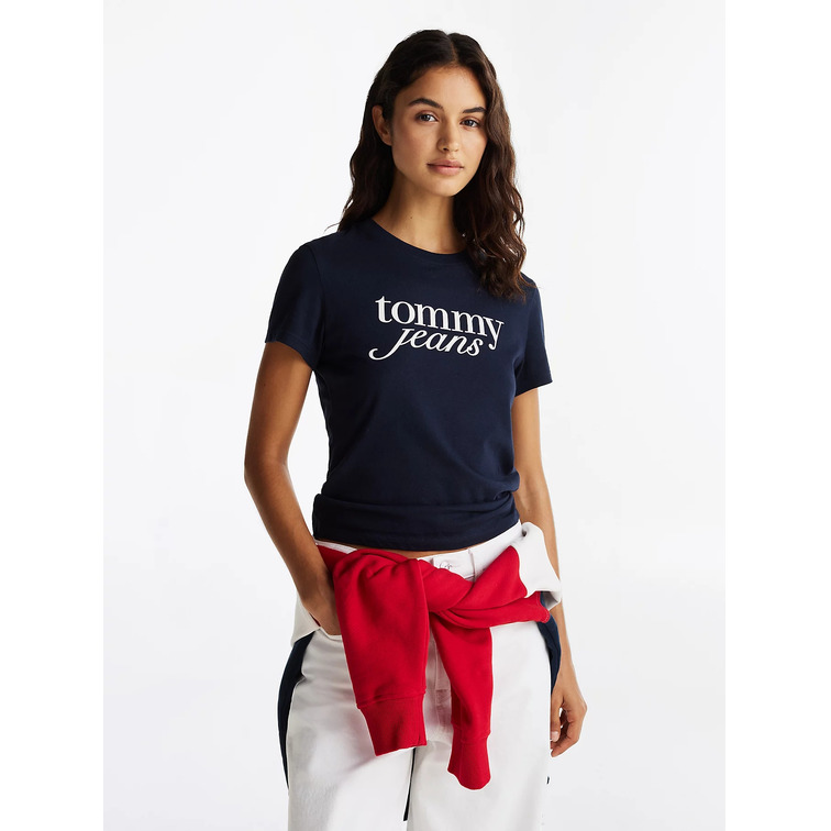 CAMISETA MUJER TOMMY JEANS CON LOGO FIT SLIM