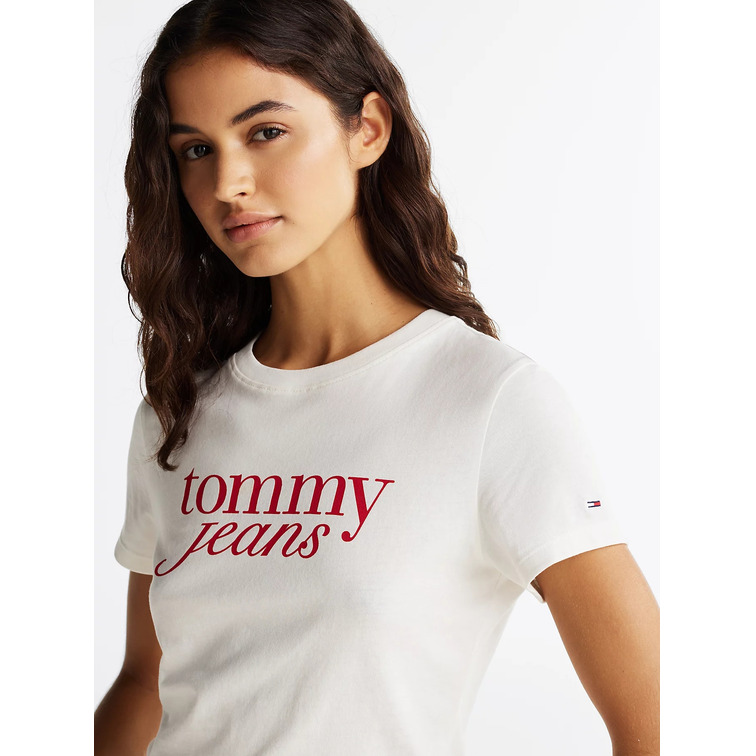 CAMISETA MUJER TOMMY JEANS CON LOGO FIT SLIM