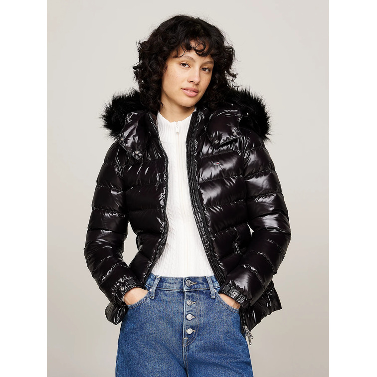 CAZADORA ACOLCHADA MUJER TOMMY JEANS EFECTO BRILLO