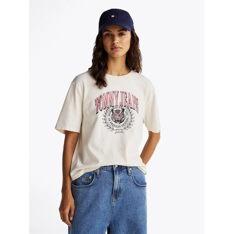 CAMISETA MUJER TOMMY JEANS CON LOGO FIT HOLGADO