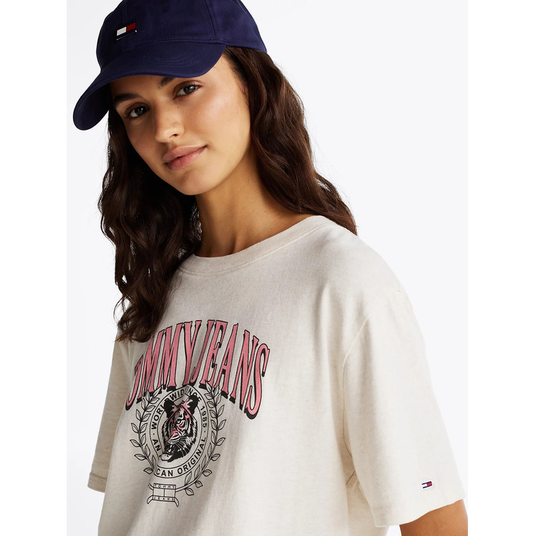 CAMISETA MUJER TOMMY JEANS CON LOGO FIT HOLGADO