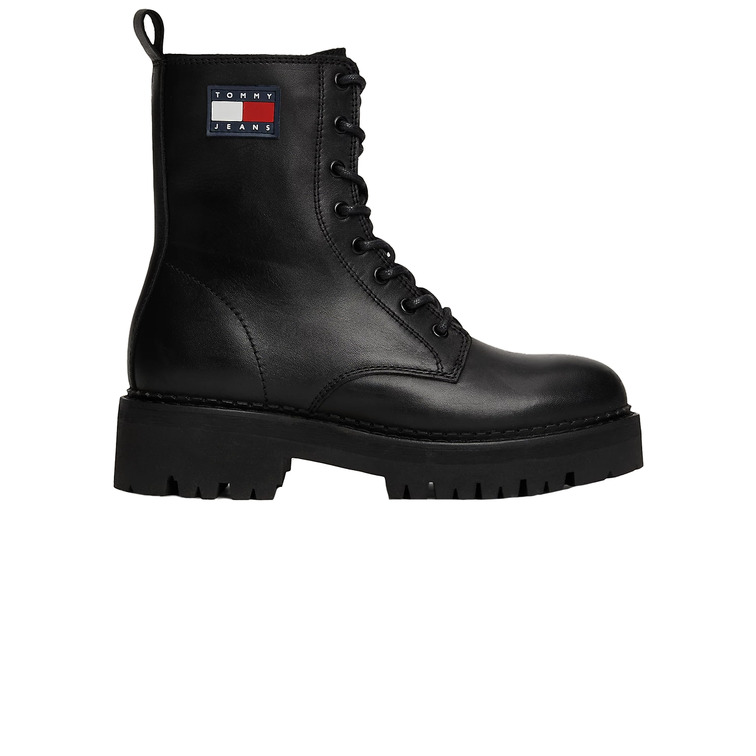 BOTAS EN PIEL CON CORDONES Y SUELA DENTADA MUJER TOMMY JEANS