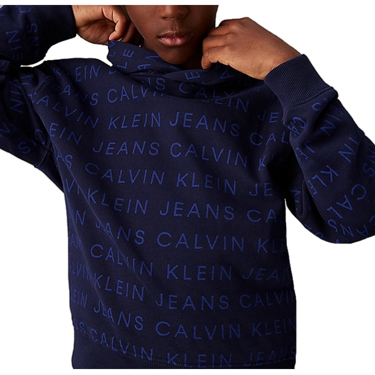 SUDADERA CON CAPUCHA NIÑO CALVIN KLEIN MULTILOGO