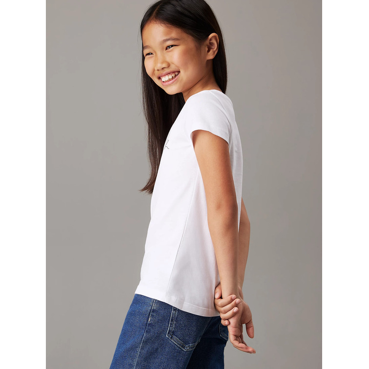 CAMISETA NIÑA CALVIN KLEIN CON LOGO FIT SLIM