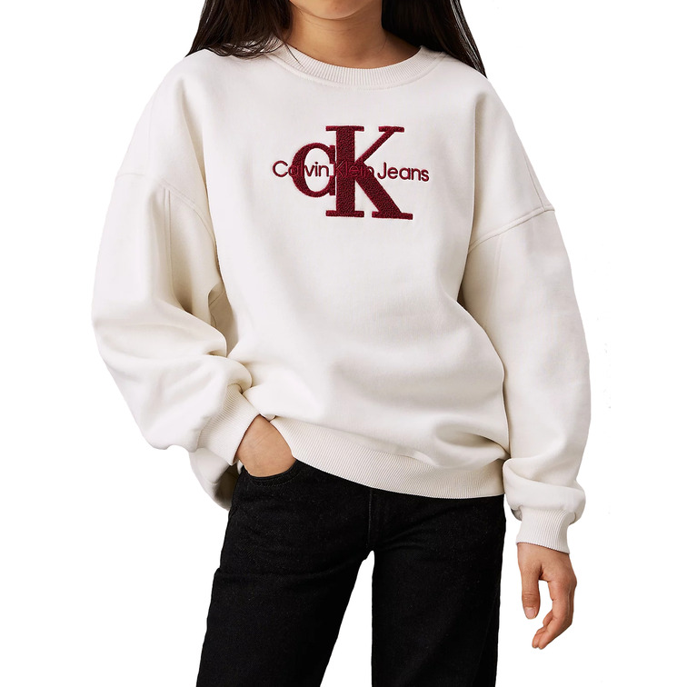 SUDADERA NIÑA CALVIN KLEIN LOGO DE FELPA FIT OVERSIZED