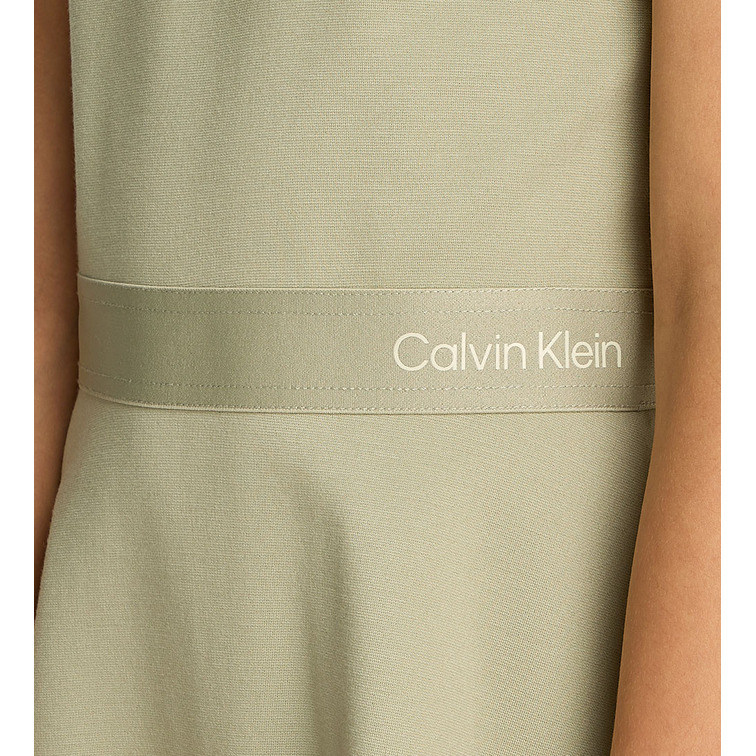 VESTIDO ACAMPANADO NIÑA CALVIN KLEIN FIT SLIM DE PUNTO MILANO