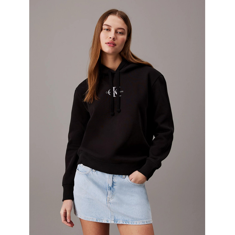 MUJER MONOLOGO REGULAR HOODIE BEH