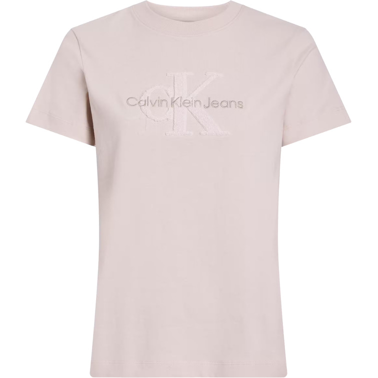 CAMISETA DE CHENILLA MUJER CALVIN KLEIN CON MONOGRAMA