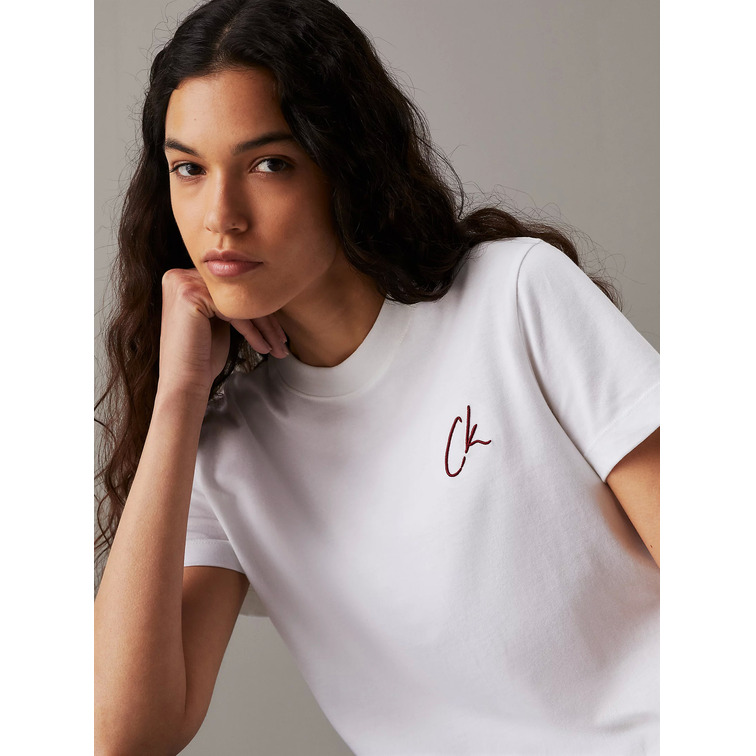 CAMISETA MUJER CALVIN KLEIN LOGO BORDADO