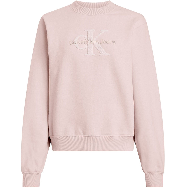 SUDADERA MUJER CALVIN KLEIN LOGO CHENILLA