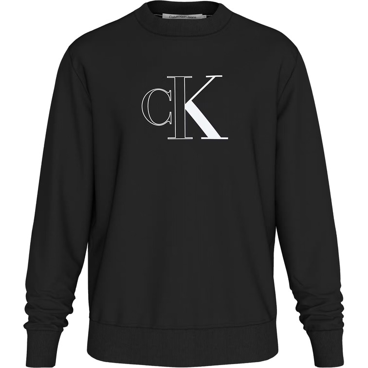 SUDADERA CUELLO REDONDO HOMBRE CALVIN KLEIN JEANS LOGO BICOLOR