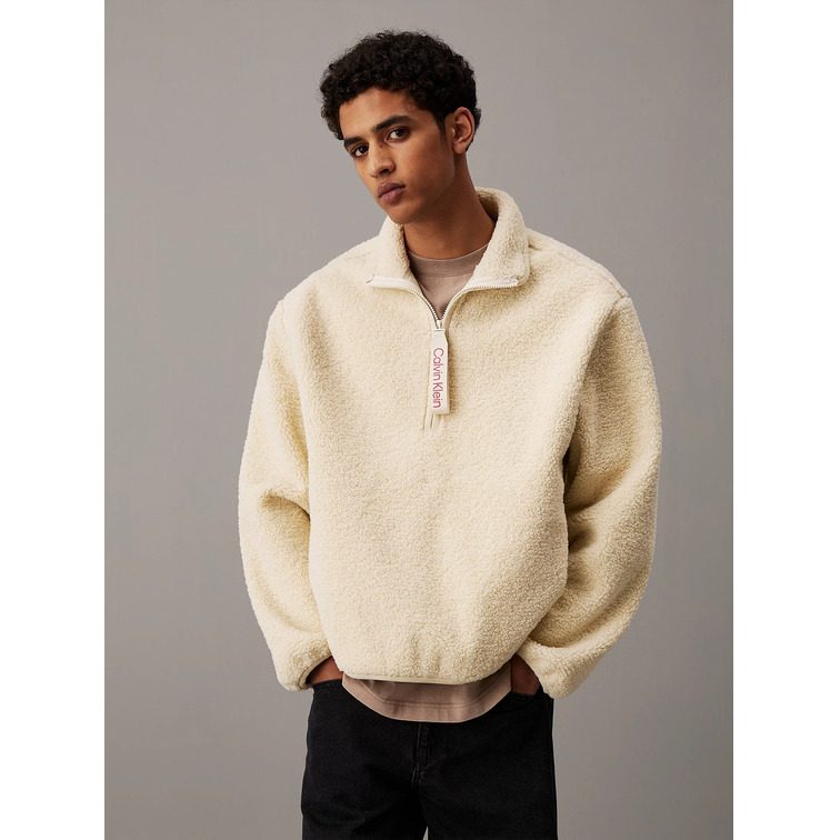 CHAQUETA SHERPA HOMBRE CALVIN KLEIN MEDIA CREMALLERA FIT HOLGADO