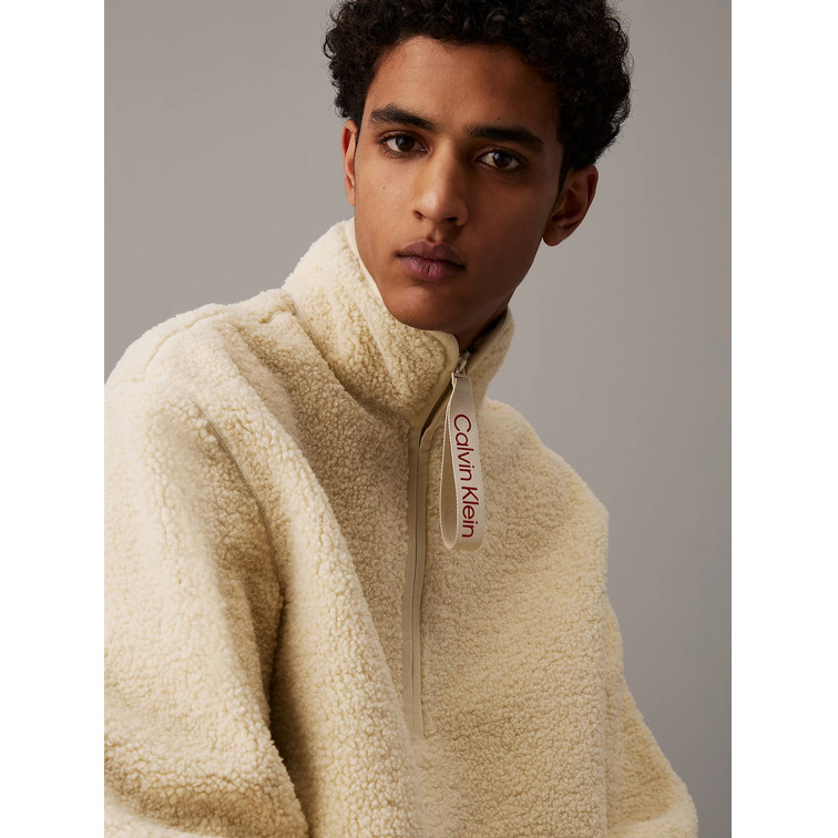 CHAQUETA SHERPA HOMBRE CALVIN KLEIN MEDIA CREMALLERA FIT HOLGADO