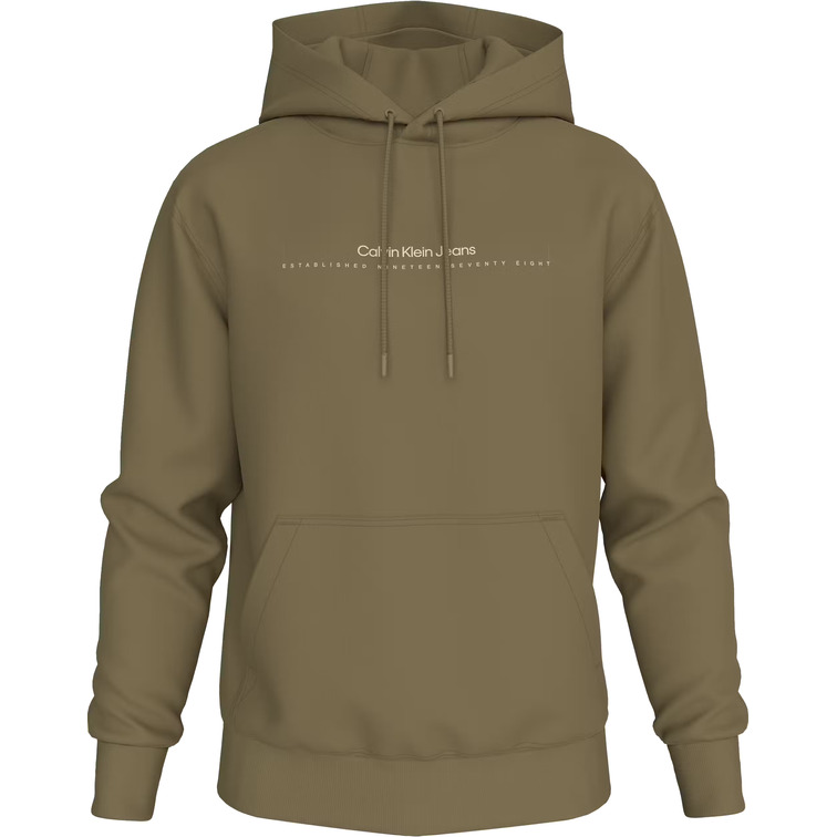 SUDADERA CON CAPUCHA HOMBRE CALVIN KLEIN LOGO MINIMAL