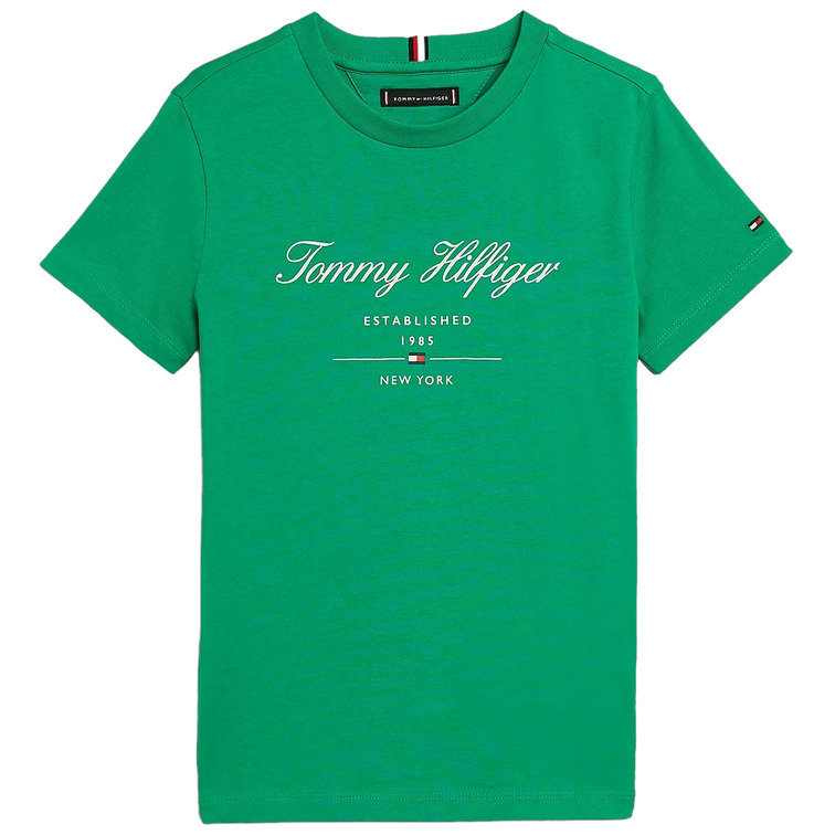 CAMISETA DE CUELLO REDONDO CON LOGO CURSIVA NIÑO TOMMY HILFIGER