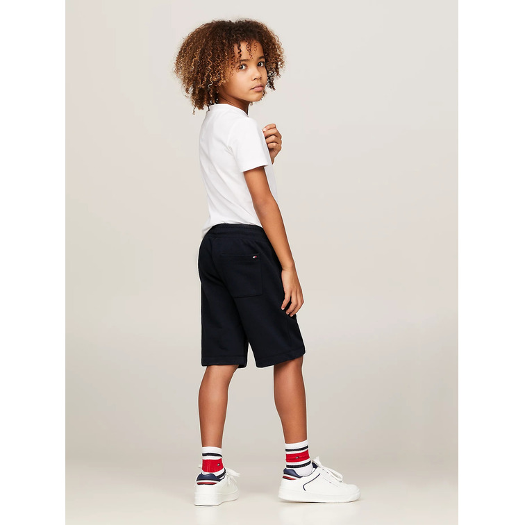 PANTALÓN CORTO CON CORDÓN Y LOGO BORDADO NIÑO TOMMY HILFIGER