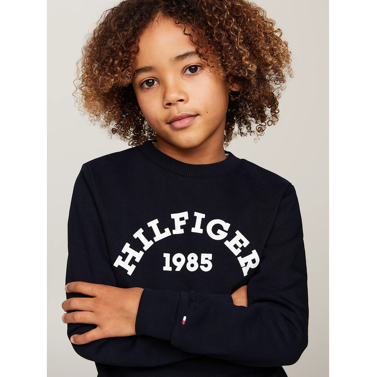 SUDADERA CON LOGO MONOTIPO 1985 NIÑO TOMMY HILFIGER