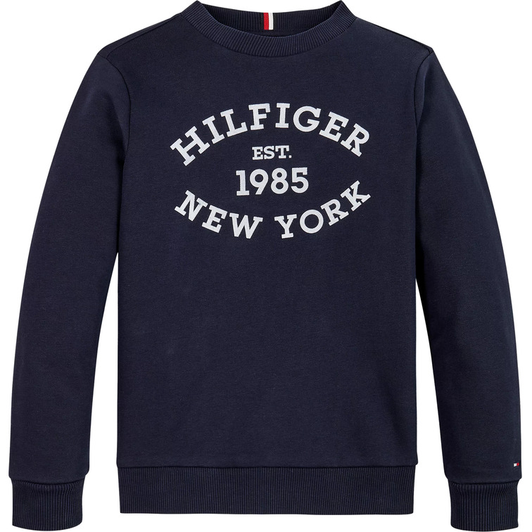 SUDADERA CON LOGO MONOTIPO ATERCIOPELADO NIÑO TOMMY HILFIGER