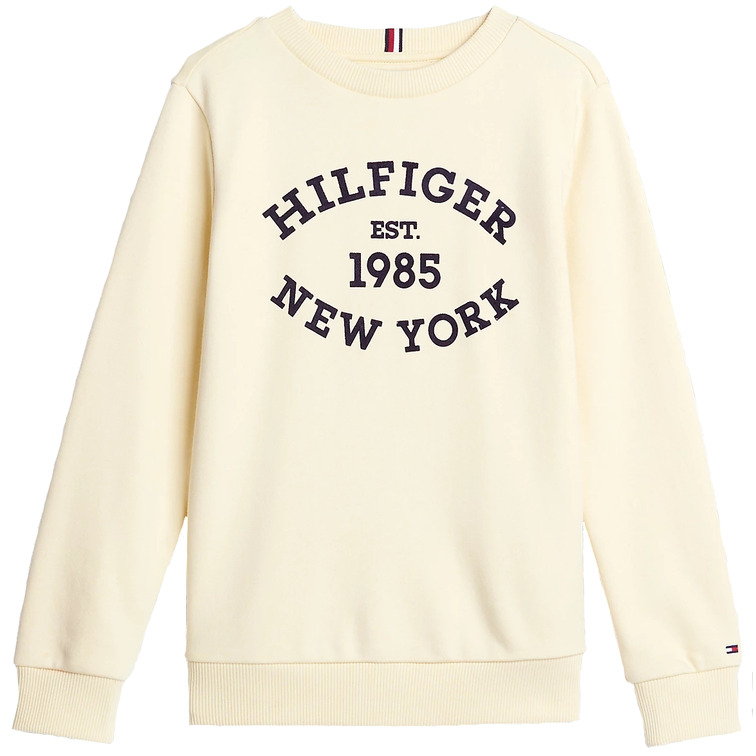 SUDADERA CON LOGO MONOTIPO ATERCIOPELADO NIÑO TOMMY HILFIGER