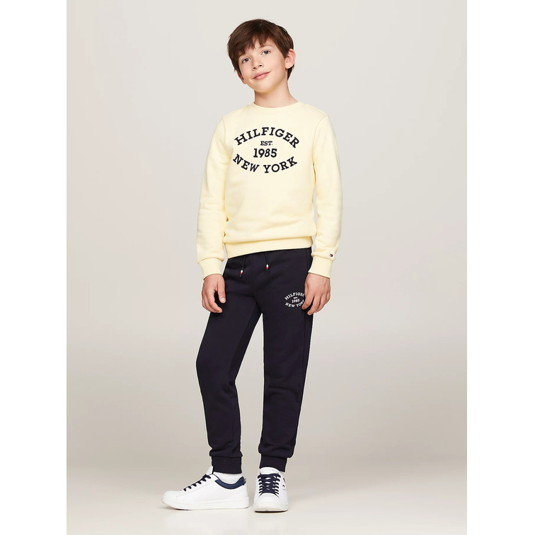 SUDADERA CON LOGO MONOTIPO ATERCIOPELADO NIÑO TOMMY HILFIGER