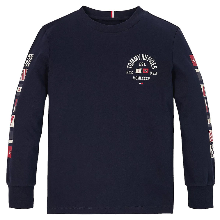 CAMISETA MANGA LARGA NIÑO TOMMY HILFIGER CON LOGO