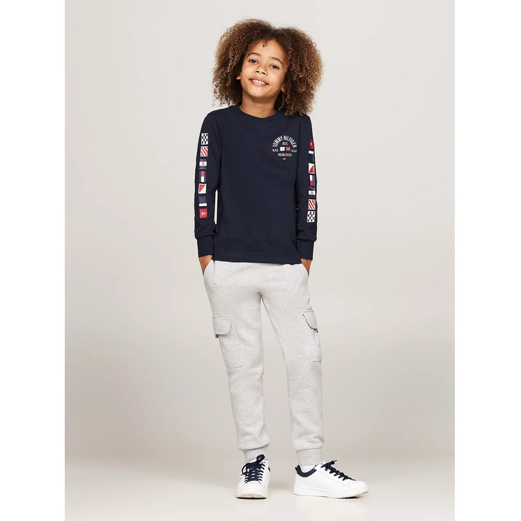 CAMISETA MANGA LARGA NIÑO TOMMY HILFIGER CON LOGO