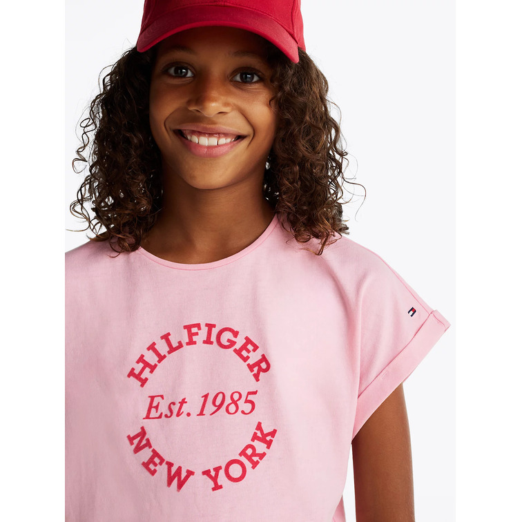 CAMISETA NIÑA TOMMY HILFIGER LOGO NEW YORK FIT HOLGADO