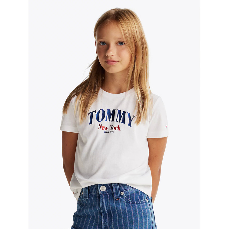 CAMISETA NIÑA TOMMY HILFIGER LOGO BRILLANTE